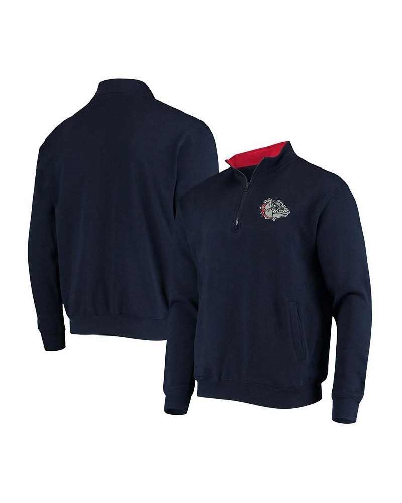 Men's Big and Tall Navy Gonzaga Bulldogs Tortugas Logo Quarter-Zip Jacket $30.59 Sweatshirt