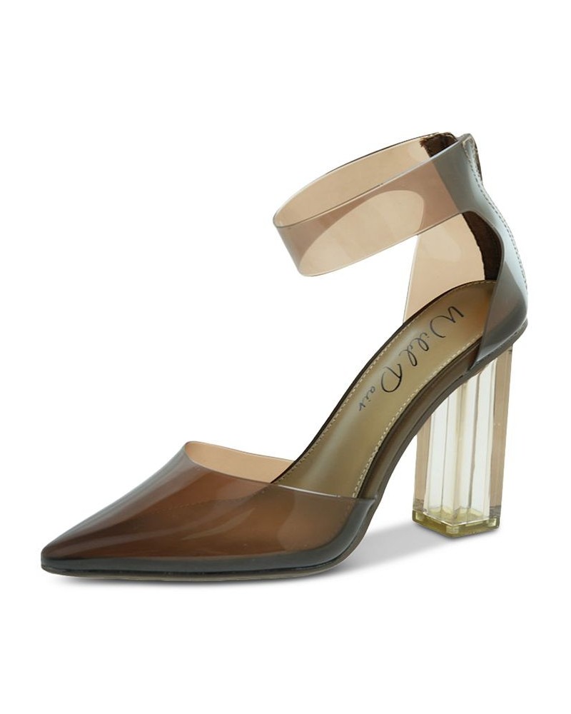 Dellie Ankle-Strap Pumps Brown $20.68 Shoes