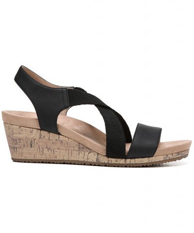 Mexico Wedge Sandals Black $32.00 Shoes