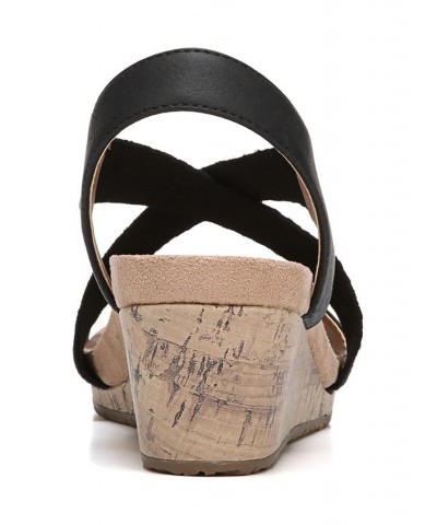 Mexico Wedge Sandals Black $32.00 Shoes