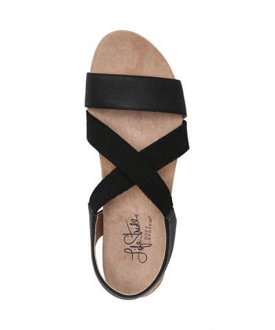 Mexico Wedge Sandals Black $32.00 Shoes