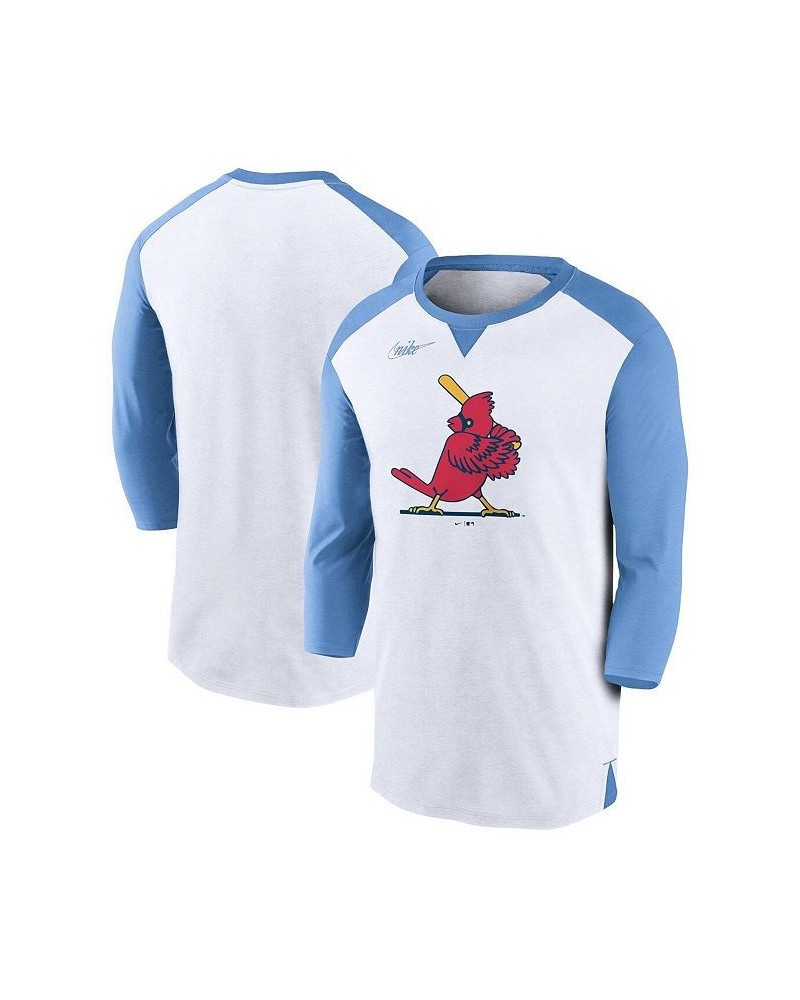 Men's White, Light Blue St. Louis Cardinals Rewind 3/4-Sleeve T-shirt $22.55 T-Shirts