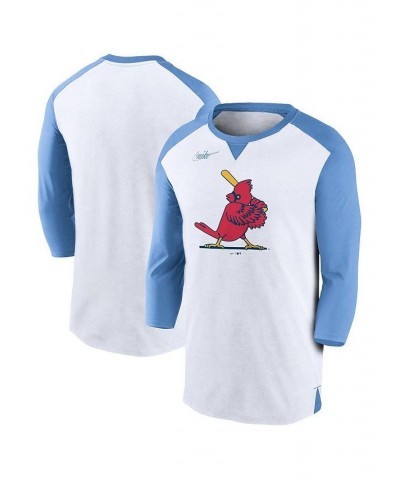 Men's White, Light Blue St. Louis Cardinals Rewind 3/4-Sleeve T-shirt $22.55 T-Shirts