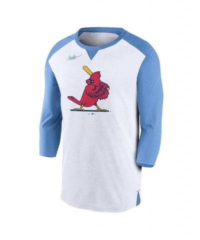 Men's White, Light Blue St. Louis Cardinals Rewind 3/4-Sleeve T-shirt $22.55 T-Shirts