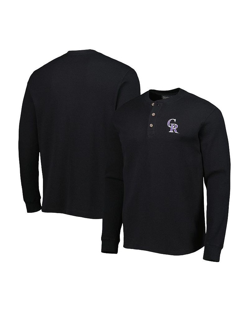 Men's Colorado Rockies Black Maverick Long Sleeve T-shirt $24.48 T-Shirts