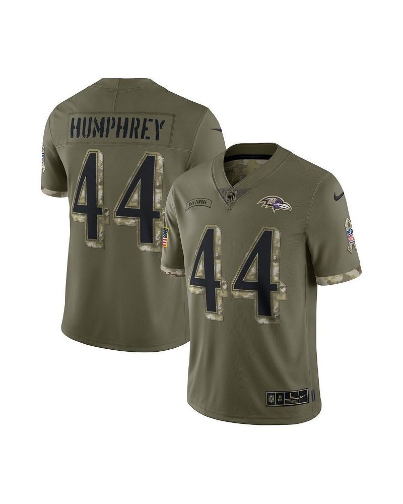 Men's Marlon Humphrey Olive Baltimore Ravens 2022 Salute To Service Limited Jersey $74.00 Jersey