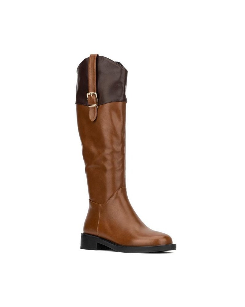 Women's Desiree Tall Boot Tan/Beige $41.70 Shoes