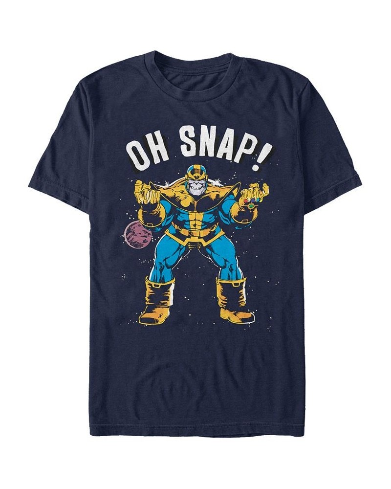 Marvel Men's Comic Collection Thanos Oh Snap Short Sleeve T-Shirt Blue $19.24 T-Shirts