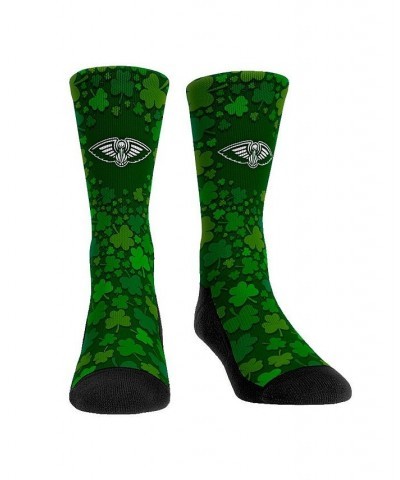 Men's and Women's Socks New Orleans Pelicans St. Patty's Day Shamrock Crew Socks $13.80 Socks