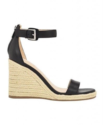 Women's Noshela Espadrille Wedge Dress Sandals Black $42.84 Shoes