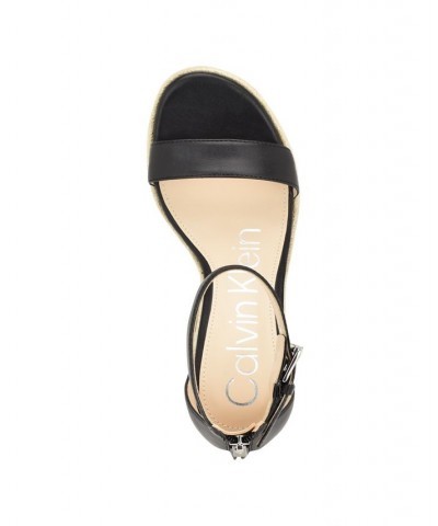 Women's Noshela Espadrille Wedge Dress Sandals Black $42.84 Shoes