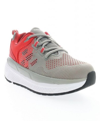 Women's Ultra Lace Up Sneakers Light Gray, Salmon $56.38 Shoes