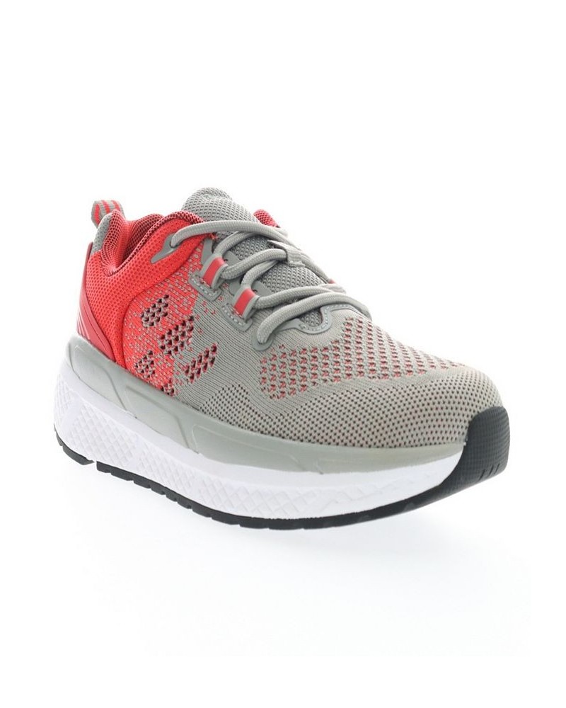 Women's Ultra Lace Up Sneakers Light Gray, Salmon $56.38 Shoes