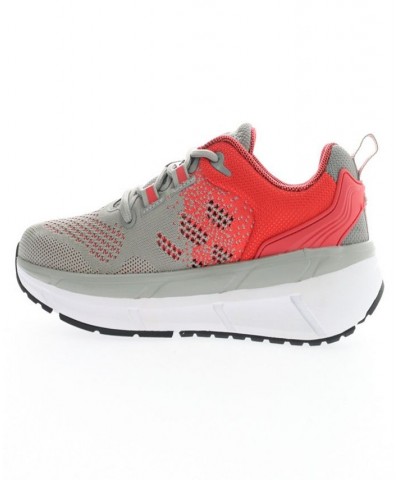 Women's Ultra Lace Up Sneakers Light Gray, Salmon $56.38 Shoes