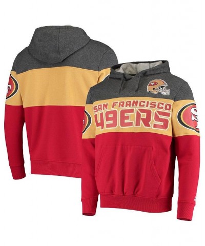 Men's Heathered Gray, Scarlet San Francisco 49ers Extreme Fireballer Pullover Hoodie $41.65 Sweatshirt