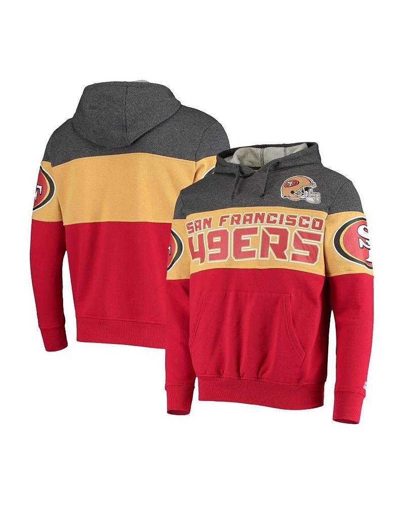 Men's Heathered Gray, Scarlet San Francisco 49ers Extreme Fireballer Pullover Hoodie $41.65 Sweatshirt