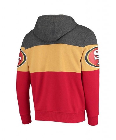 Men's Heathered Gray, Scarlet San Francisco 49ers Extreme Fireballer Pullover Hoodie $41.65 Sweatshirt