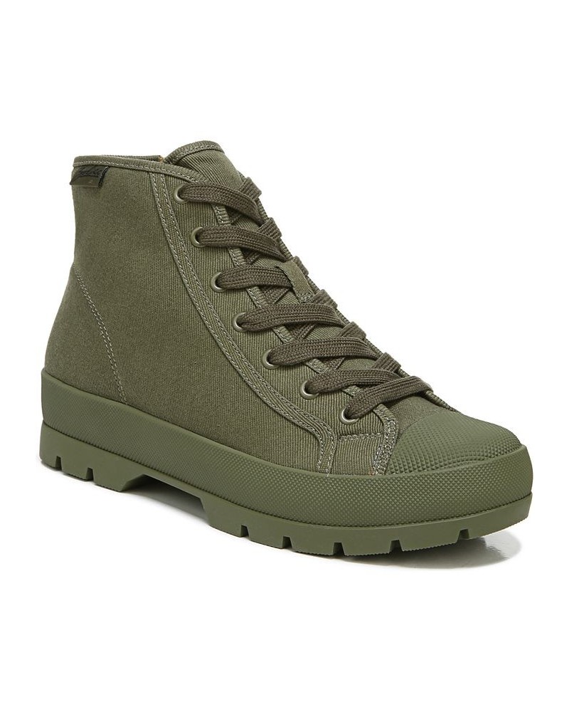 Women's Ludlow Bootie High Top Lace-Up Sneakers Green $43.56 Shoes