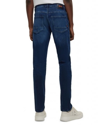 BOSS Men's Dark-Blue Supreme-Movement Denim Slim-Fit Jeans Blue $58.80 Jeans