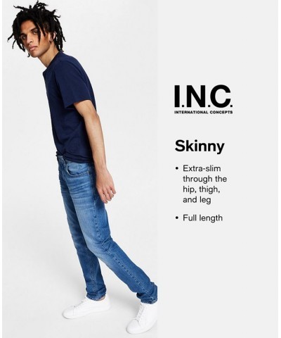 Men's Skinny-Fit Medium Wash Jeans Blue $22.39 Jeans