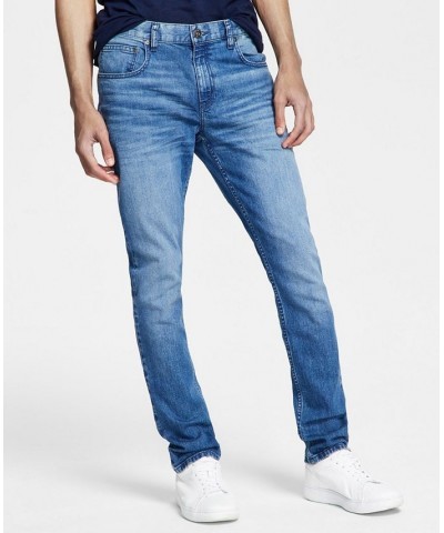 Men's Skinny-Fit Medium Wash Jeans Blue $22.39 Jeans