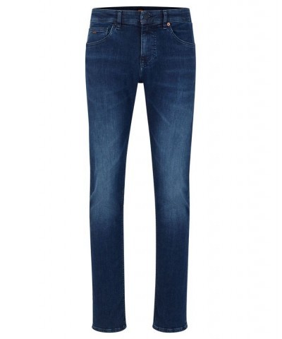 BOSS Men's Dark-Blue Supreme-Movement Denim Slim-Fit Jeans Blue $58.80 Jeans