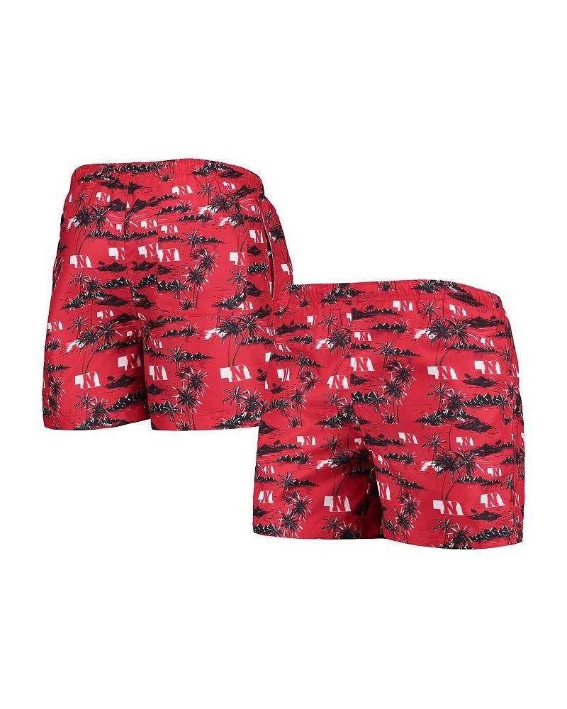 Men's Scarlet Nebraska Huskers Island Palm Swim Trunks $20.68 Swimsuits