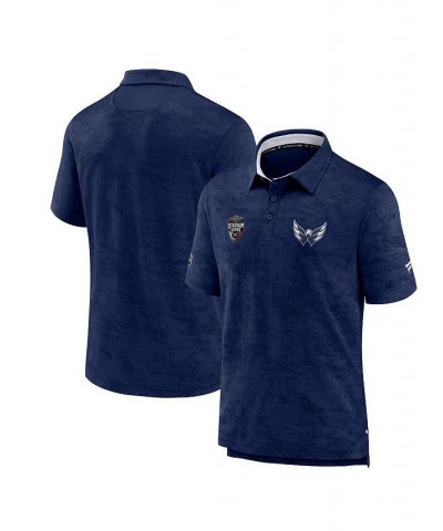 Men's Branded Navy Washington Capitals 2023 NHL Stadium Series Authentic Pro Polo Shirt $45.89 Polo Shirts