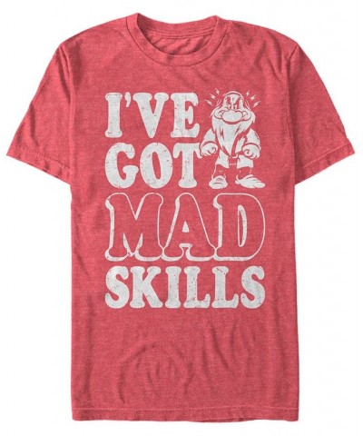 Disney Men's Snow White and the Seven Dwarfs Grumpy's Got Mad Skills, Short Sleeve T-Shirt Red $15.05 T-Shirts