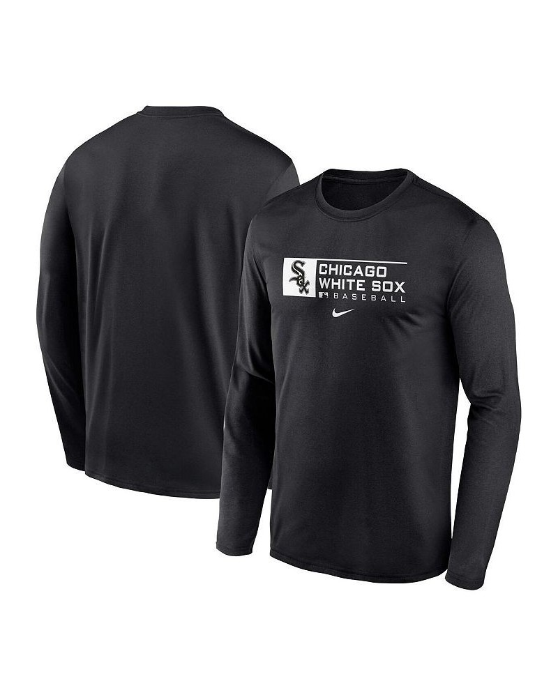 Men's Black Chicago White Sox Authentic Collection Performance Long Sleeve T-shirt $22.00 T-Shirts