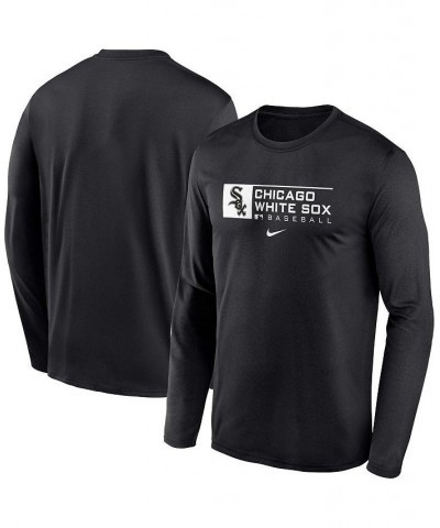 Men's Black Chicago White Sox Authentic Collection Performance Long Sleeve T-shirt $22.00 T-Shirts