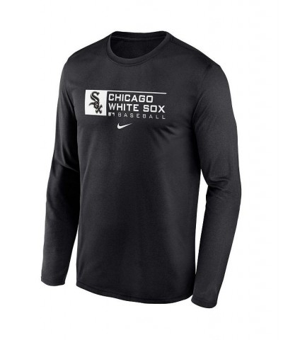 Men's Black Chicago White Sox Authentic Collection Performance Long Sleeve T-shirt $22.00 T-Shirts