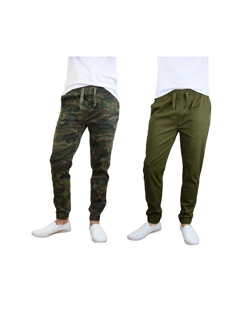 Men's Basic Stretch Twill Joggers, Pack of 2 PD07 $30.50 Pants