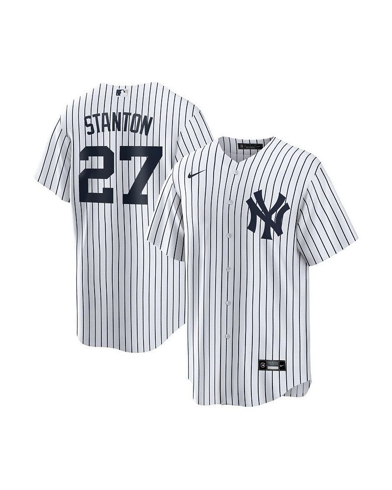 Men's Giancarlo Stanton White New York Yankees Home Replica Player Name Jersey $50.75 Jersey