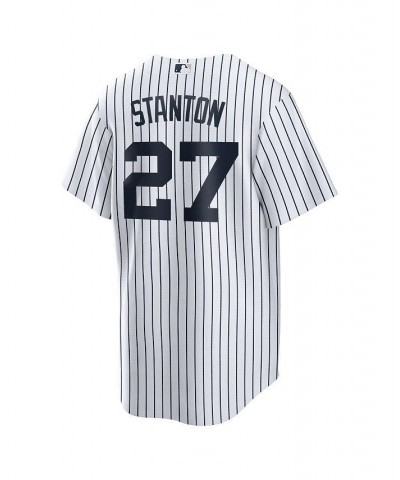 Men's Giancarlo Stanton White New York Yankees Home Replica Player Name Jersey $50.75 Jersey