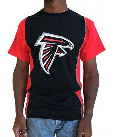 Men's Black, Red Atlanta Falcons Upcycled Split T-shirt $28.20 T-Shirts