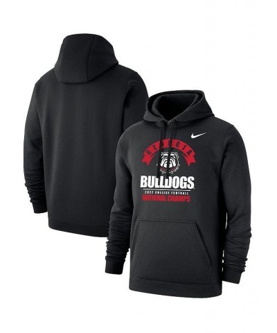 Men's Black Georgia Bulldogs College Football Playoff 2022 National Champions Banner Club Pullover Hoodie $45.89 Sweatshirt