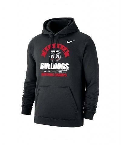 Men's Black Georgia Bulldogs College Football Playoff 2022 National Champions Banner Club Pullover Hoodie $45.89 Sweatshirt