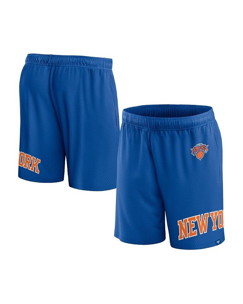 Men's Branded Blue New York Knicks Free Throw Mesh Shorts $23.00 Shorts