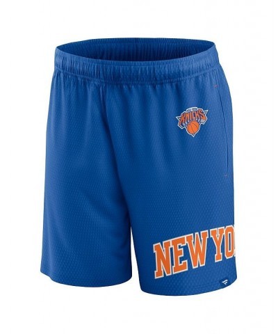 Men's Branded Blue New York Knicks Free Throw Mesh Shorts $23.00 Shorts