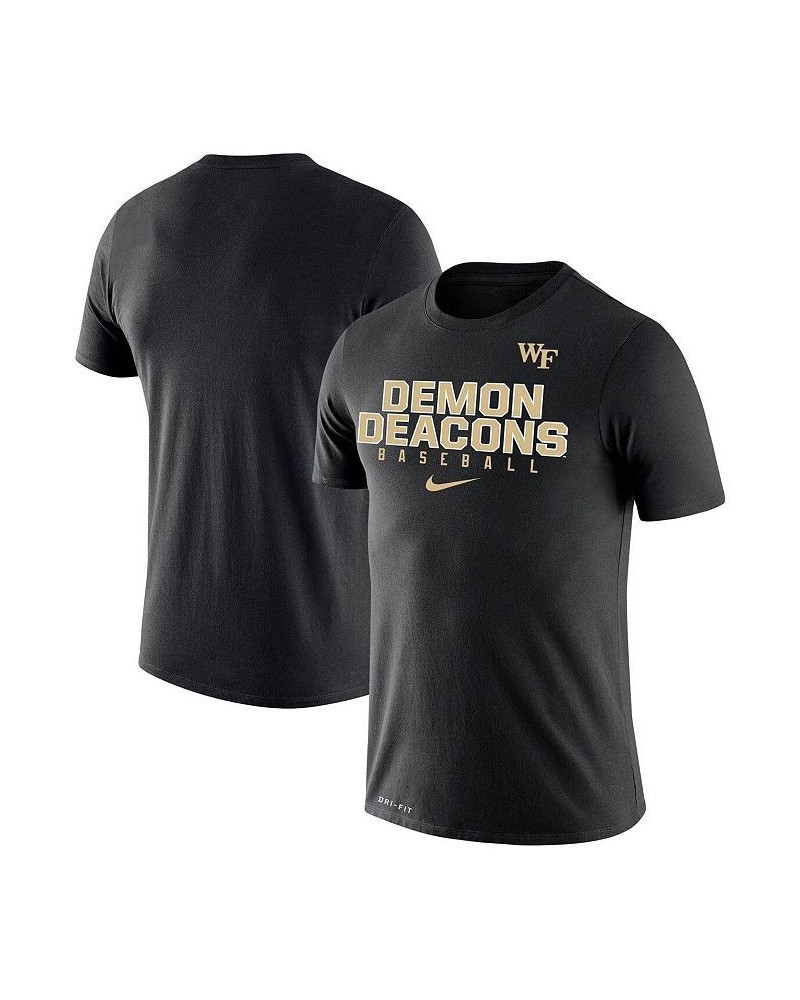 Men's Black Wake Forest Demon Deacons Baseball Legend Performance T-shirt $26.99 T-Shirts