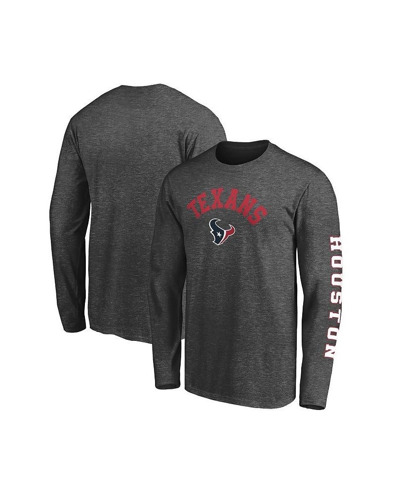 Men's Branded Heathered Charcoal Houston Texans Big and Tall City Long Sleeve T-shirt $26.99 T-Shirts