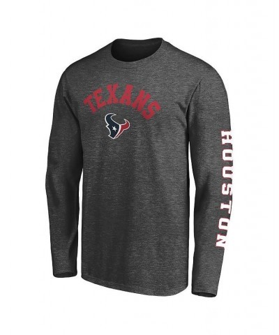 Men's Branded Heathered Charcoal Houston Texans Big and Tall City Long Sleeve T-shirt $26.99 T-Shirts