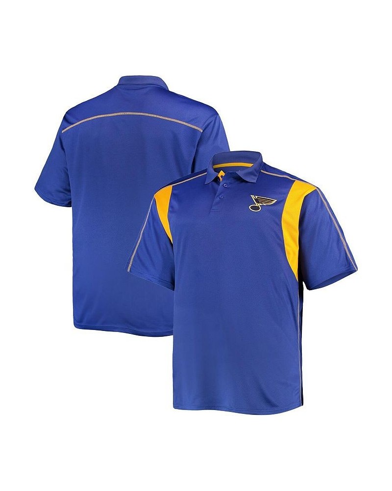 Men's Blue St. Louis Blues Big and Tall Birdseye Polo Shirt $27.60 Polo Shirts