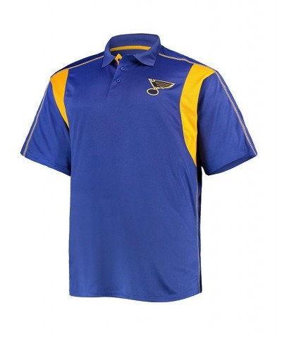 Men's Blue St. Louis Blues Big and Tall Birdseye Polo Shirt $27.60 Polo Shirts