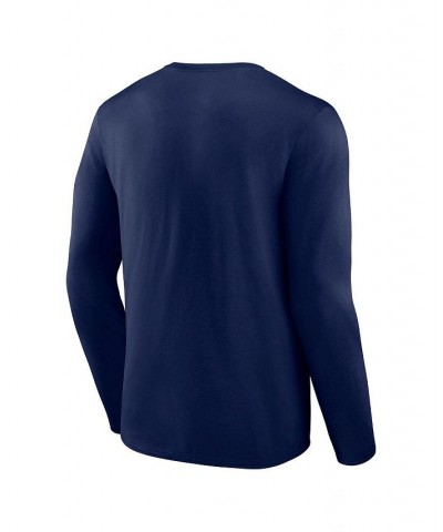 Men's Branded Navy Auburn Tigers Double Time 2-Hit Long Sleeve T-shirt $18.90 T-Shirts