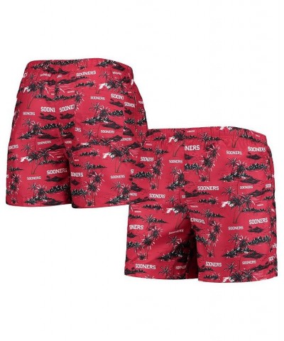 Men's Crimson Oklahoma Sooners Island Palm Swim Trunks $21.15 Swimsuits