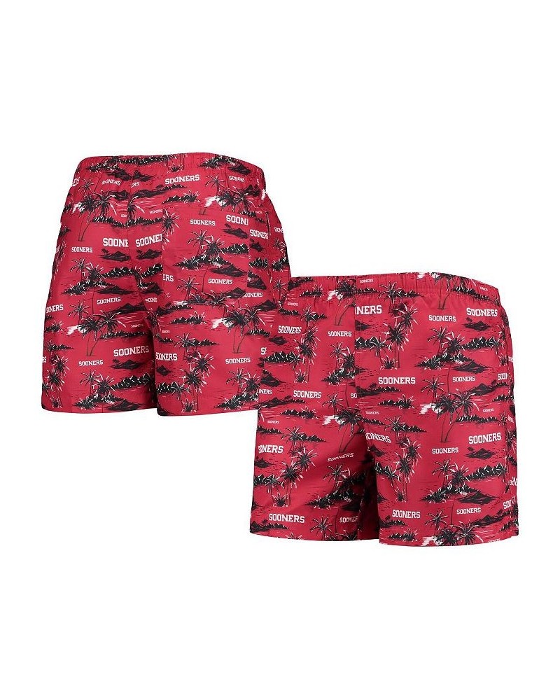 Men's Crimson Oklahoma Sooners Island Palm Swim Trunks $21.15 Swimsuits