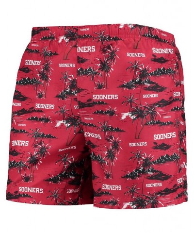 Men's Crimson Oklahoma Sooners Island Palm Swim Trunks $21.15 Swimsuits