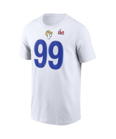 Men's Aaron Donald White Los Angeles Rams Super Bowl LVI Name Number T-shirt $20.09 T-Shirts